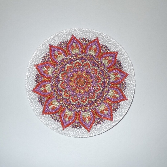 8 Pieces Of Colorful Textured Holographic Mandala Stickers - Picture 7 of 10
